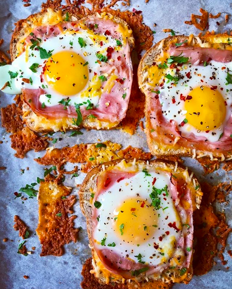 Cheesy Ham and Egg in a Hole Bake Recipe | The Feedfeed