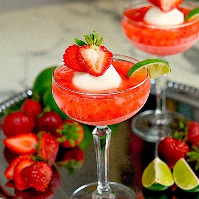 Strawberry Margarita Sorbet Recipe | The Feedfeed