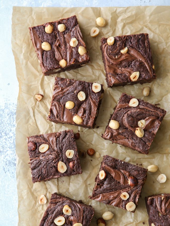 Chocolate Hazelnut Brownies by completelydelicious | Quick &amp; Easy ...
