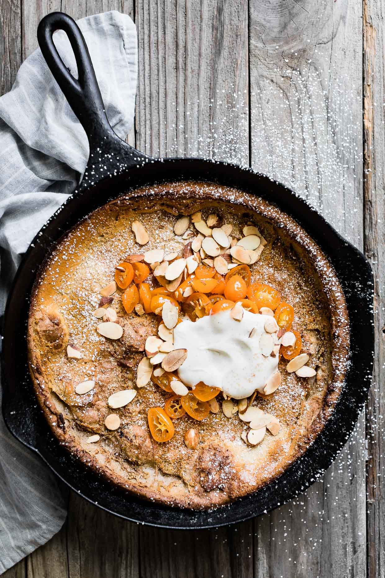 Almond Dutch Baby with Honeyed Kumquats Recipe | The Feedfeed