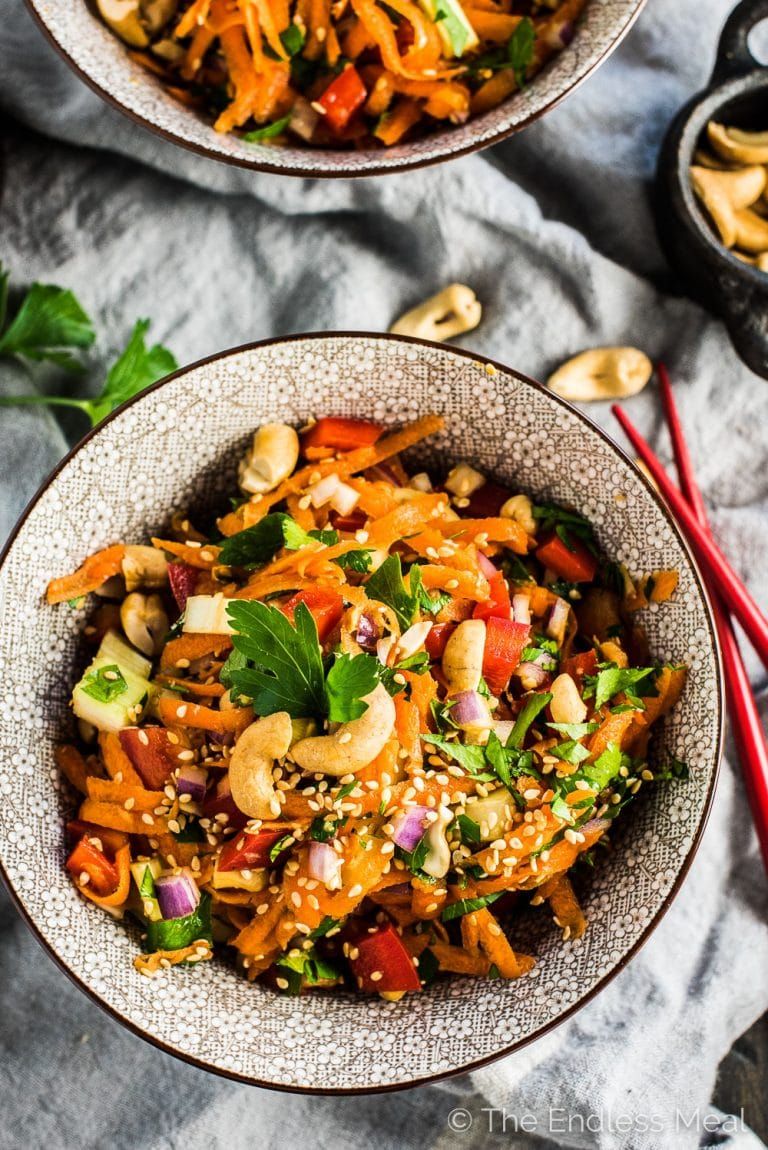 Asian Salad with Sesame Ginger Dressing Recipe | The Feedfeed