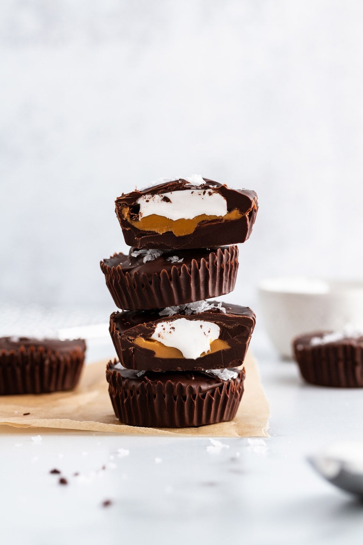 Chocolate Peanut Butter Marshmallow Cups Recipe | The Feedfeed