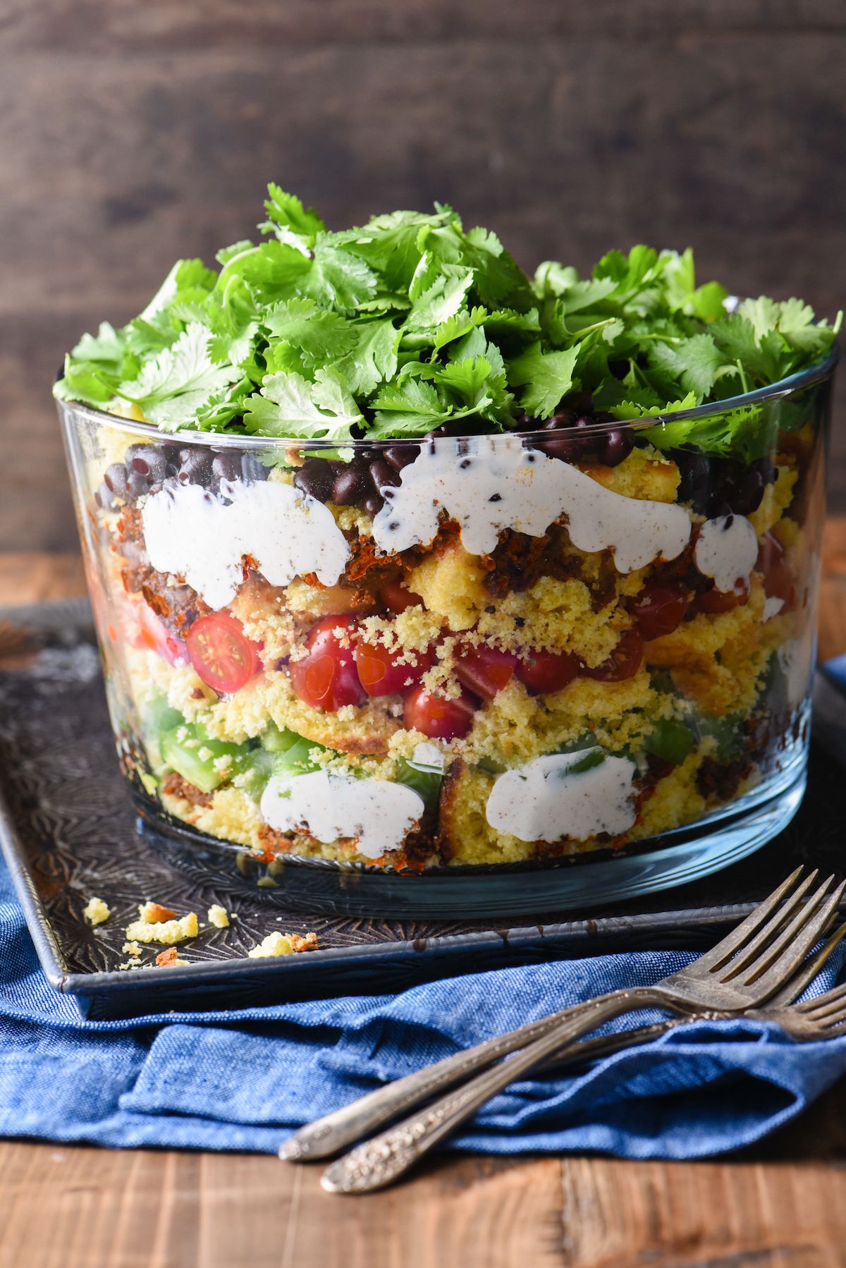 Layered Cornbread Salad by foxeslovelemons Quick & Easy Recipe The