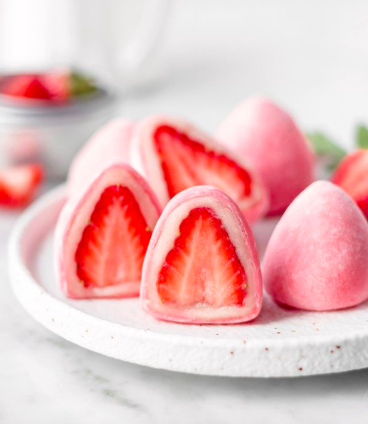 Strawberry Mochi by nm_meiyee Quick & Easy Recipe The Feedfeed