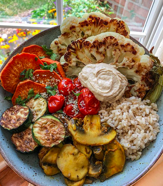 Roasted Vegetable Rice Bowl Recipe The Feedfeed 