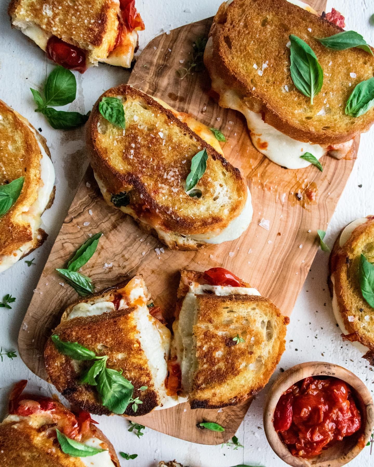 Grilled Cheese Caprese Sandwiches Recipe | The Feedfeed