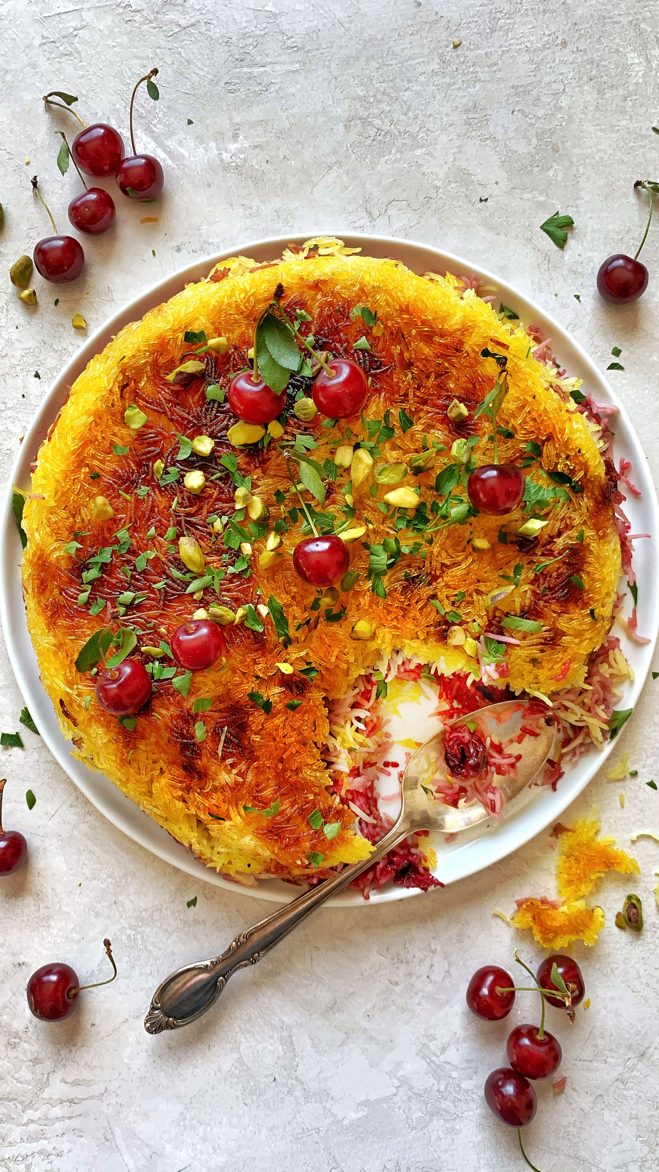 Persian Saffron Rice (Tachin) | RecipeTin Eats