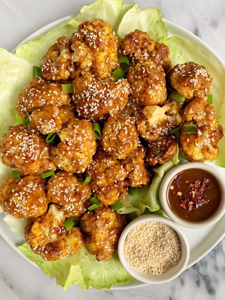 Sesame Maple Glazed Cauliflower Bites Recipe The Feedfeed