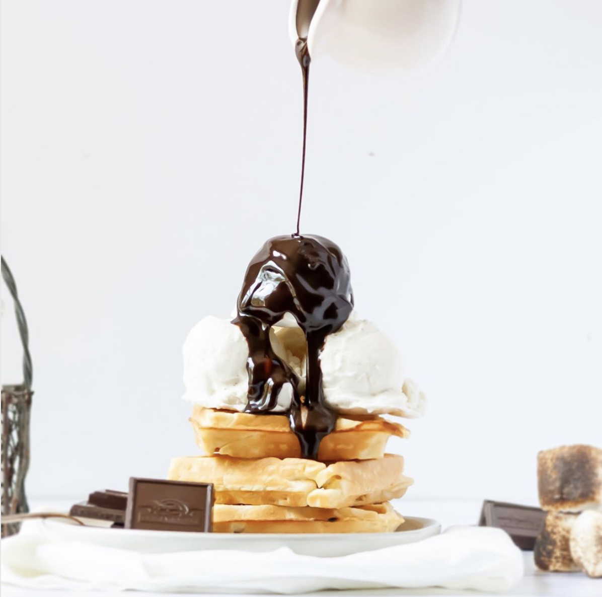 Belgian Waffle and Toasted Marshmallow Ice Cream S'mores by kate.the