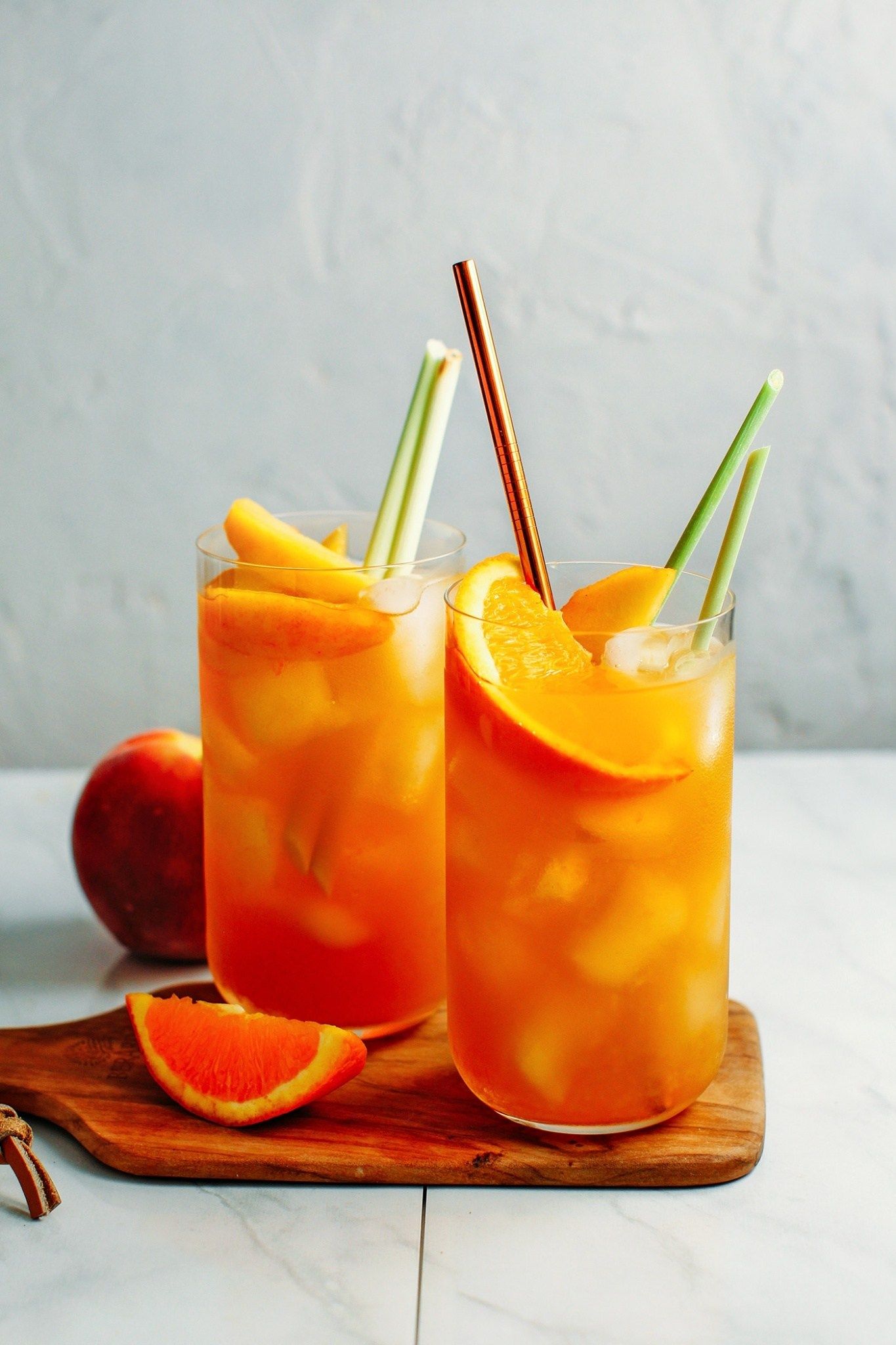 Orange Peach Lemongrass Iced Tea Recipe The Feedfeed