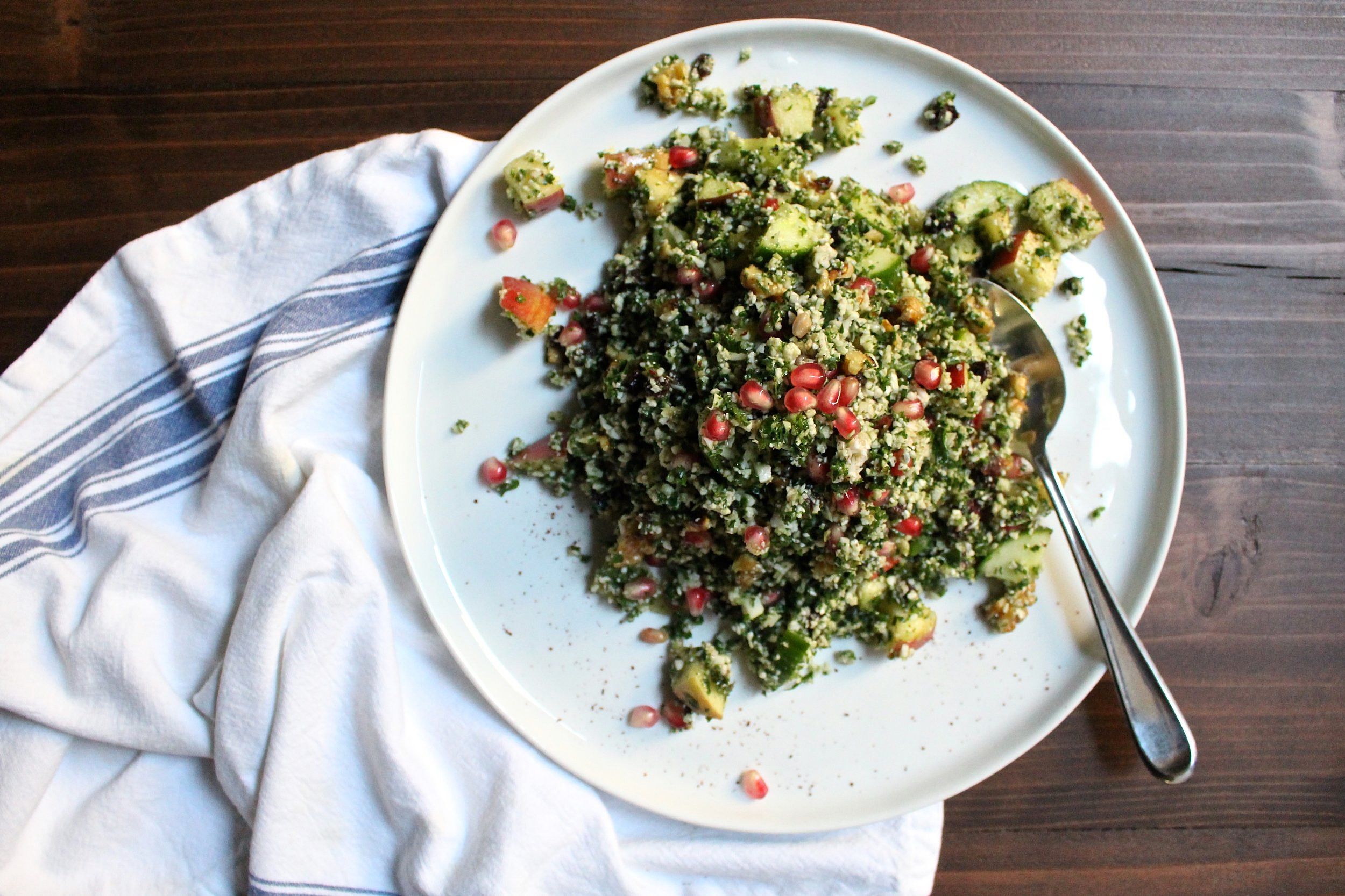 Kale and Cauliflower Tabbouleh by thecrunchyradish Quick & Easy