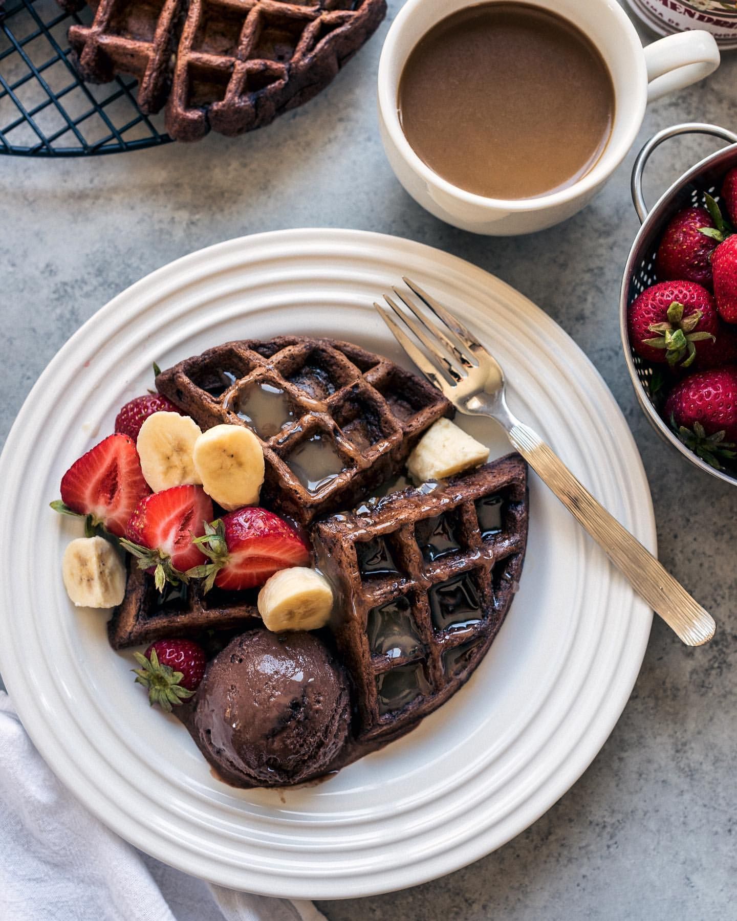 Chocolate Belgian Waffles Recipe The Feedfeed
