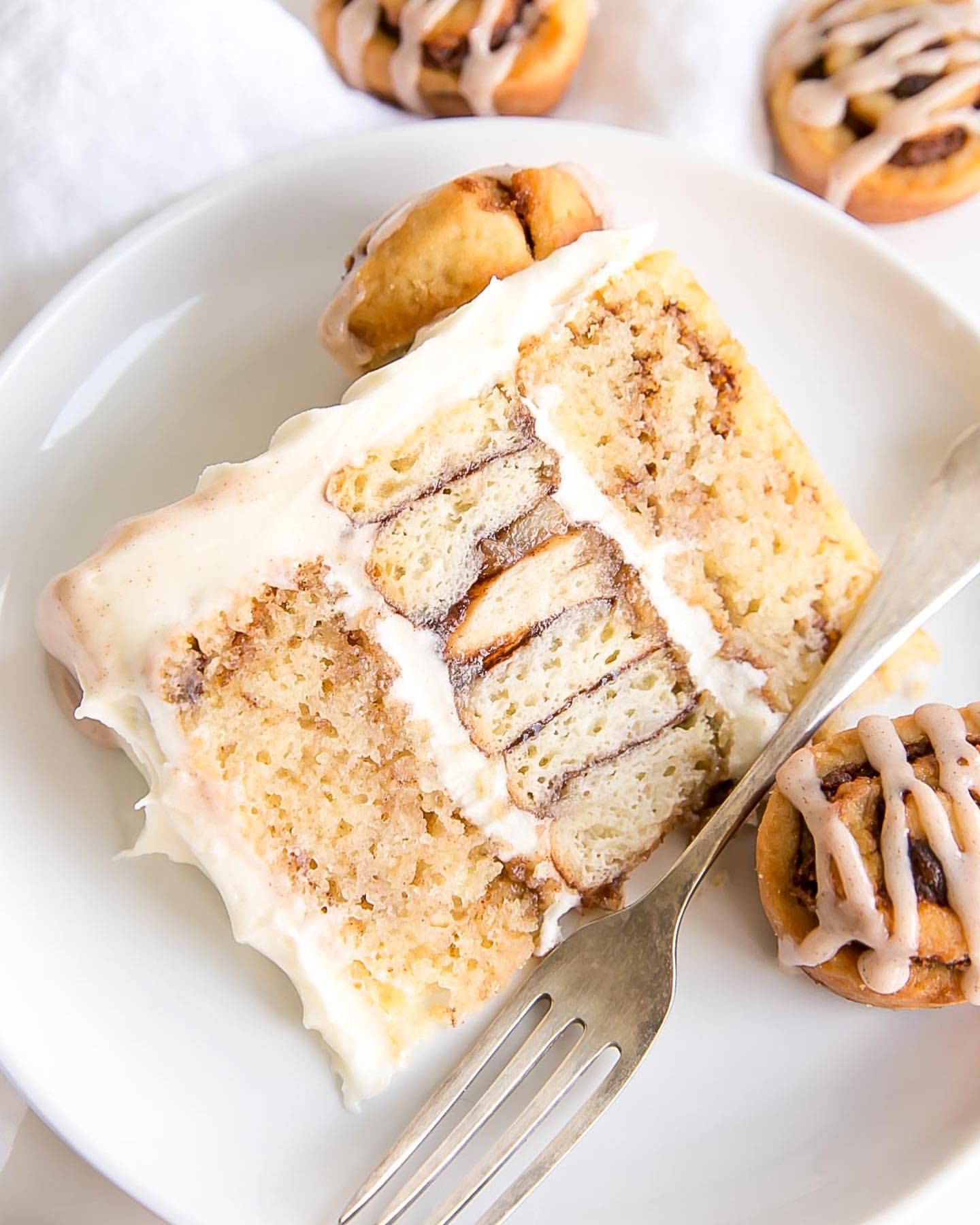 Cinnamon Roll Layer Cake Recipe The Feedfeed