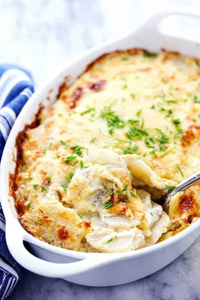 Creamy Parmesan Scalloped Potatoes Recipe | The Feedfeed