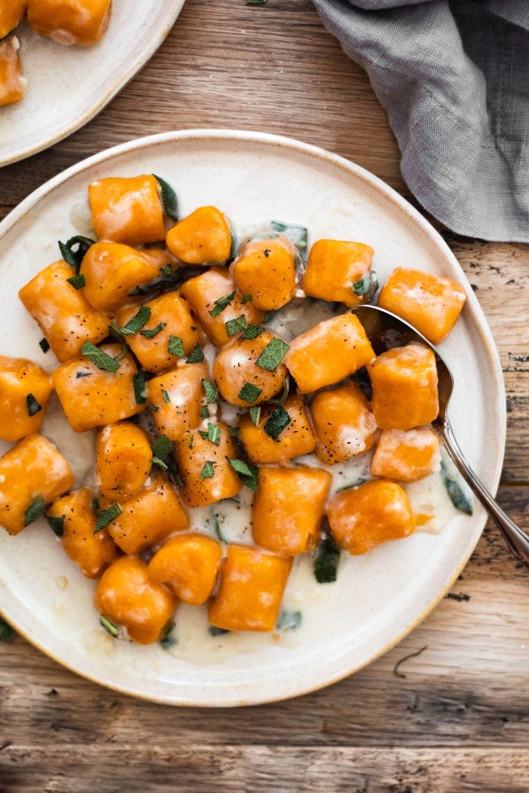 Sweet Potato Gnocchi with Garlic Sage Sauce Recipe | The Feedfeed