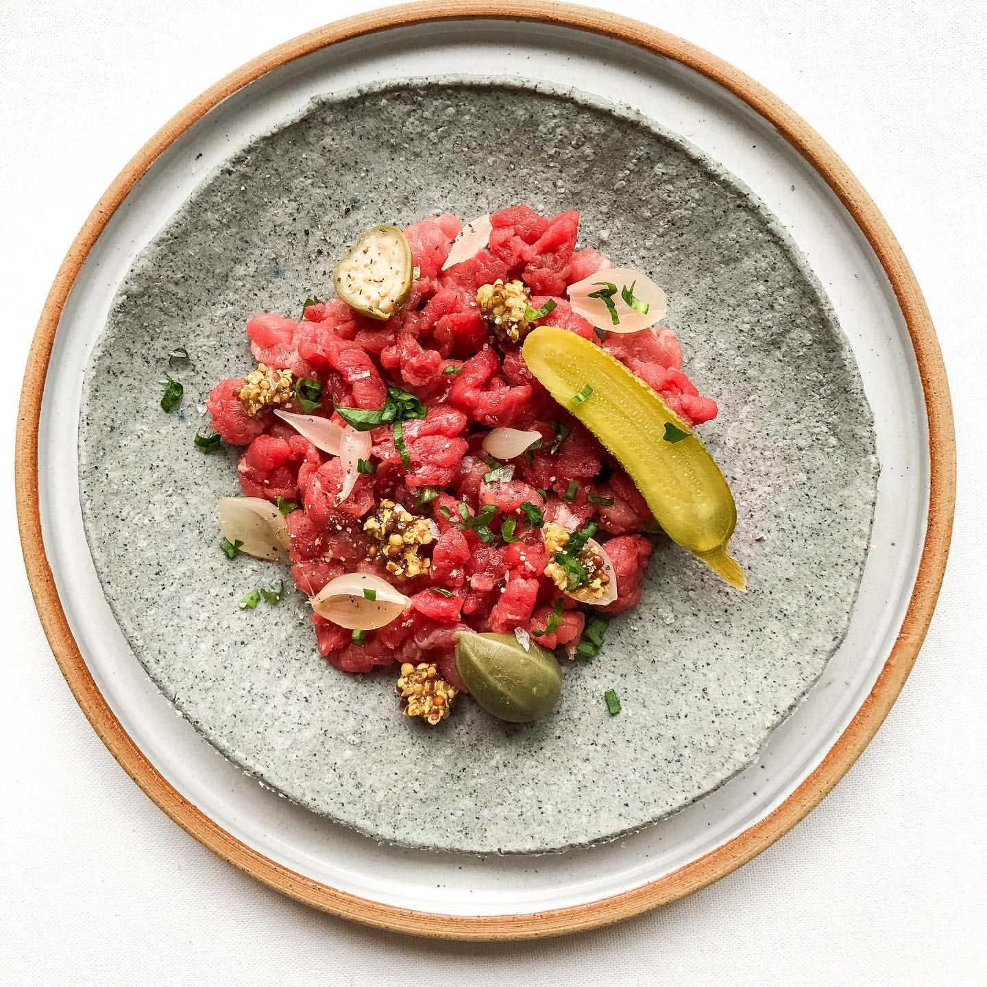 Beef Tartare with Cornichons and Pickled Onions Recipe The Feedfeed