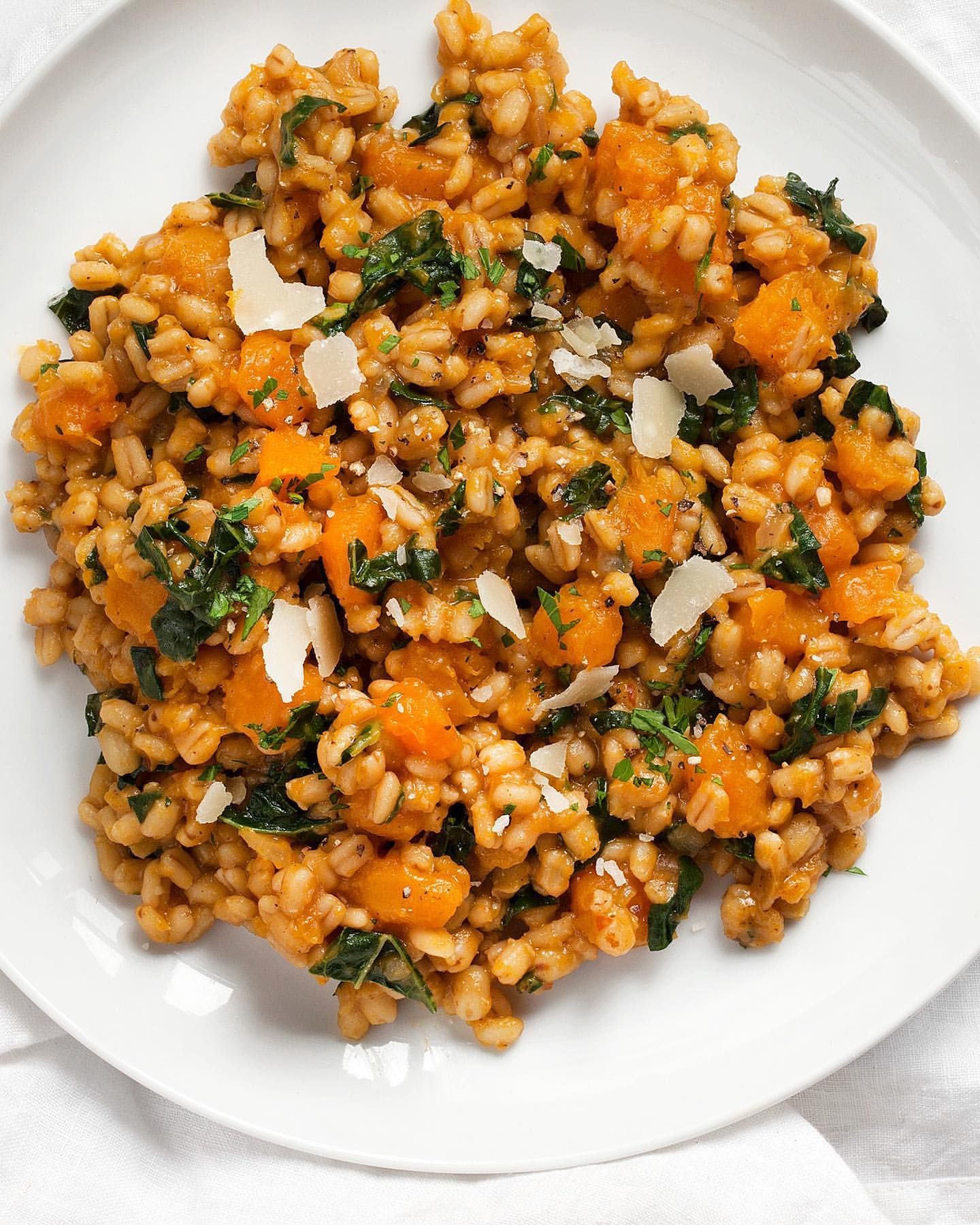 Baked Butternut Squash Barley Risotto Recipe | The Feedfeed