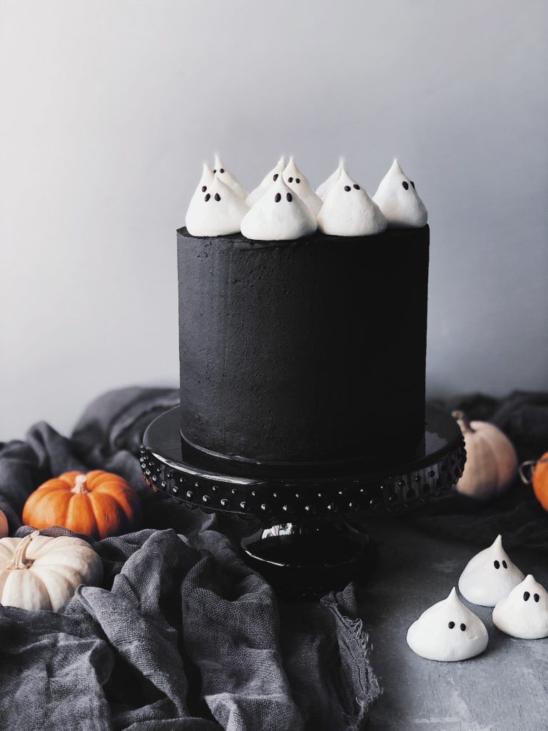 Spicy Mexican Chocolate Cake with Meringue Ghosts Recipe | The Feedfeed