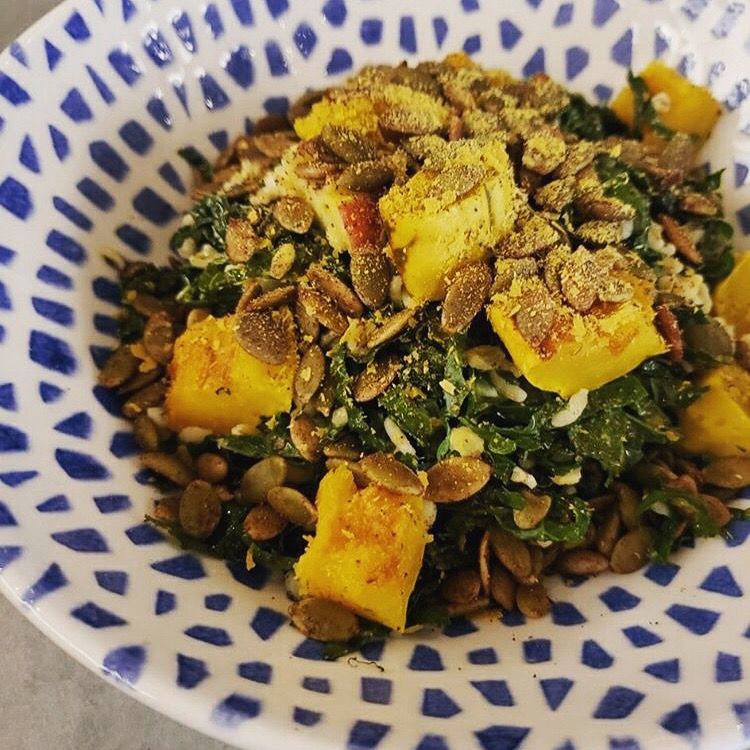 Kale Tabouli with Delicata Squash and Apples Recipe The Feedfeed