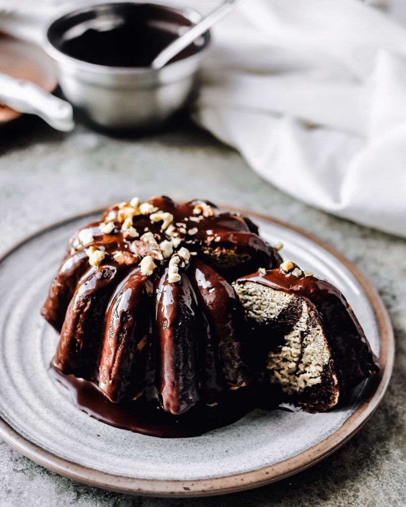 Black Sesame And Chocolate Marbled Cake Recipe The Feedfeed 