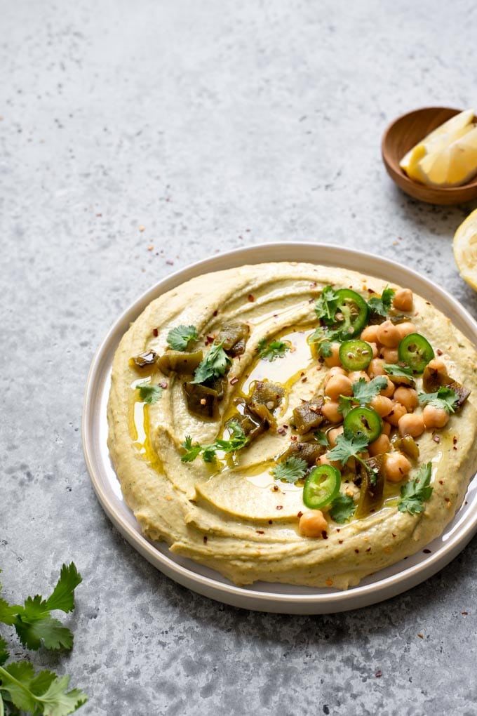 Roasted Jalapeño Herbed Hummus by thecuriouschickpea | Quick & Easy ...