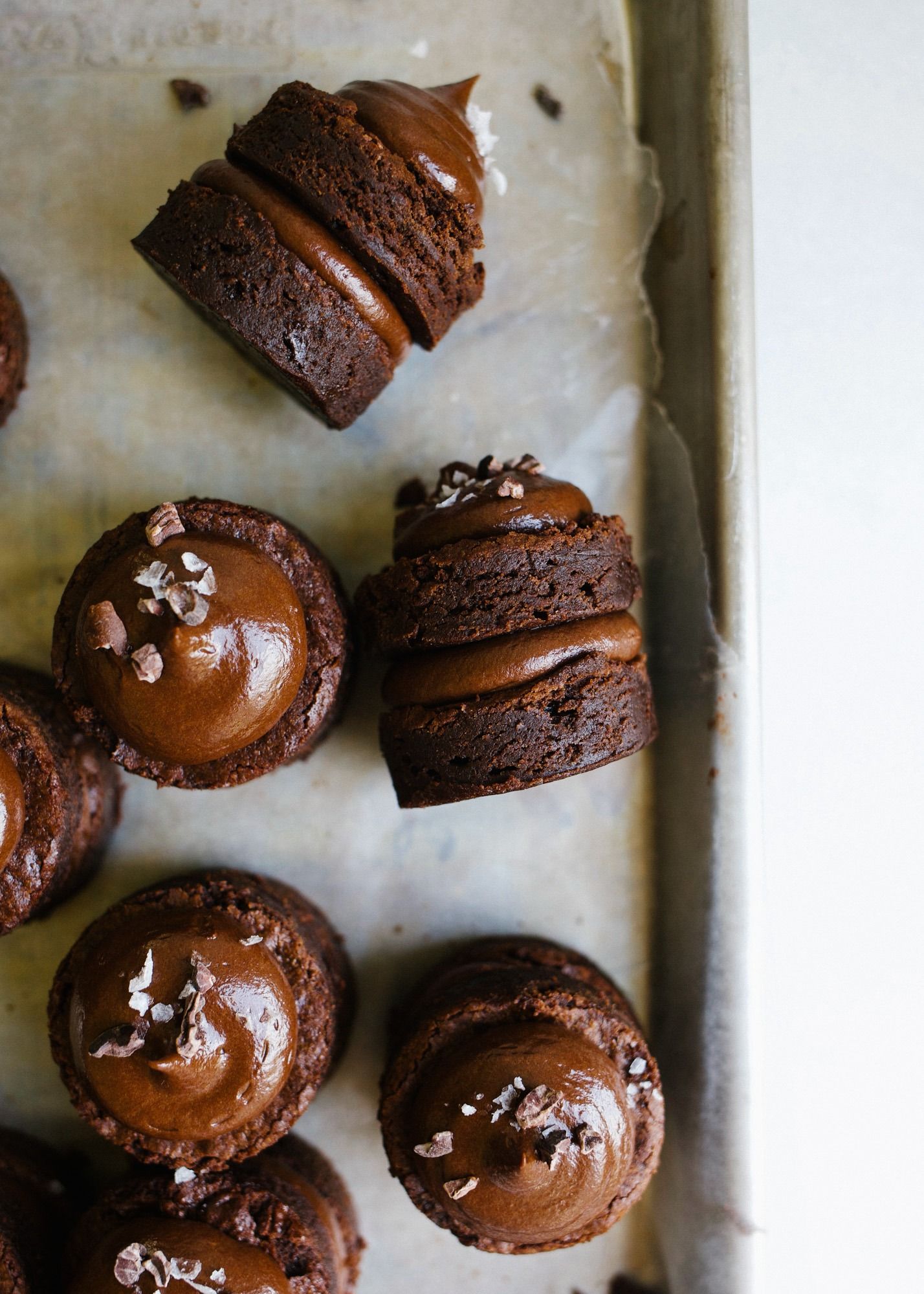 Brownie Petit Fours with Chocolate Ganache by katie clova Quick 