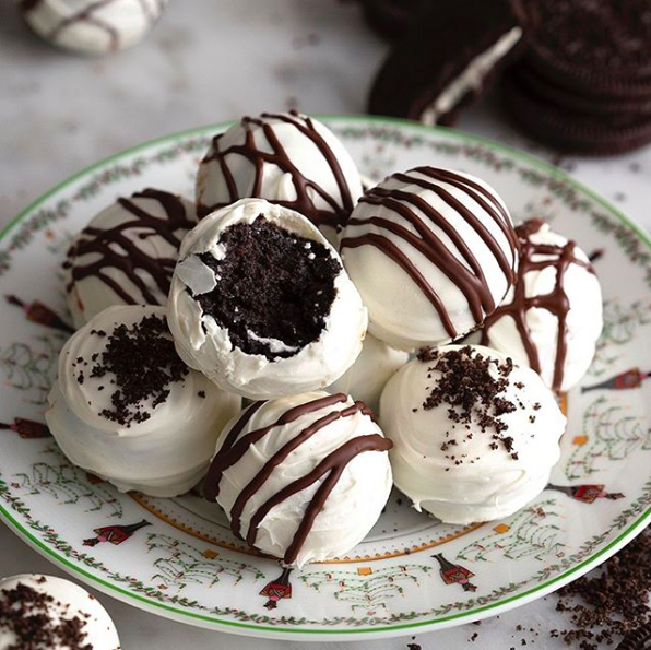 Chocolate Cookies and Cream Bites Recipe | The Feedfeed