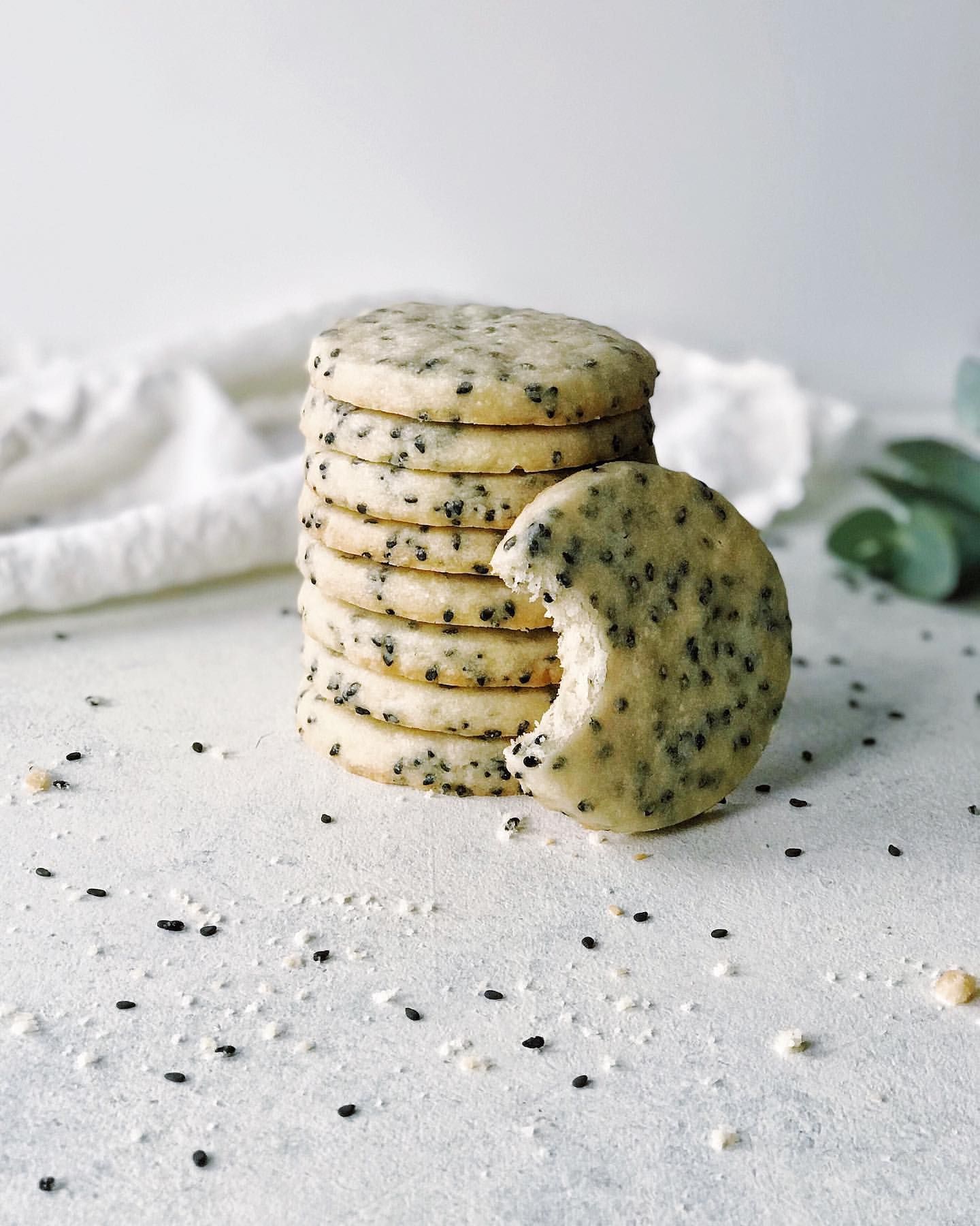 Black Sesame Cookies Recipe | The Feedfeed