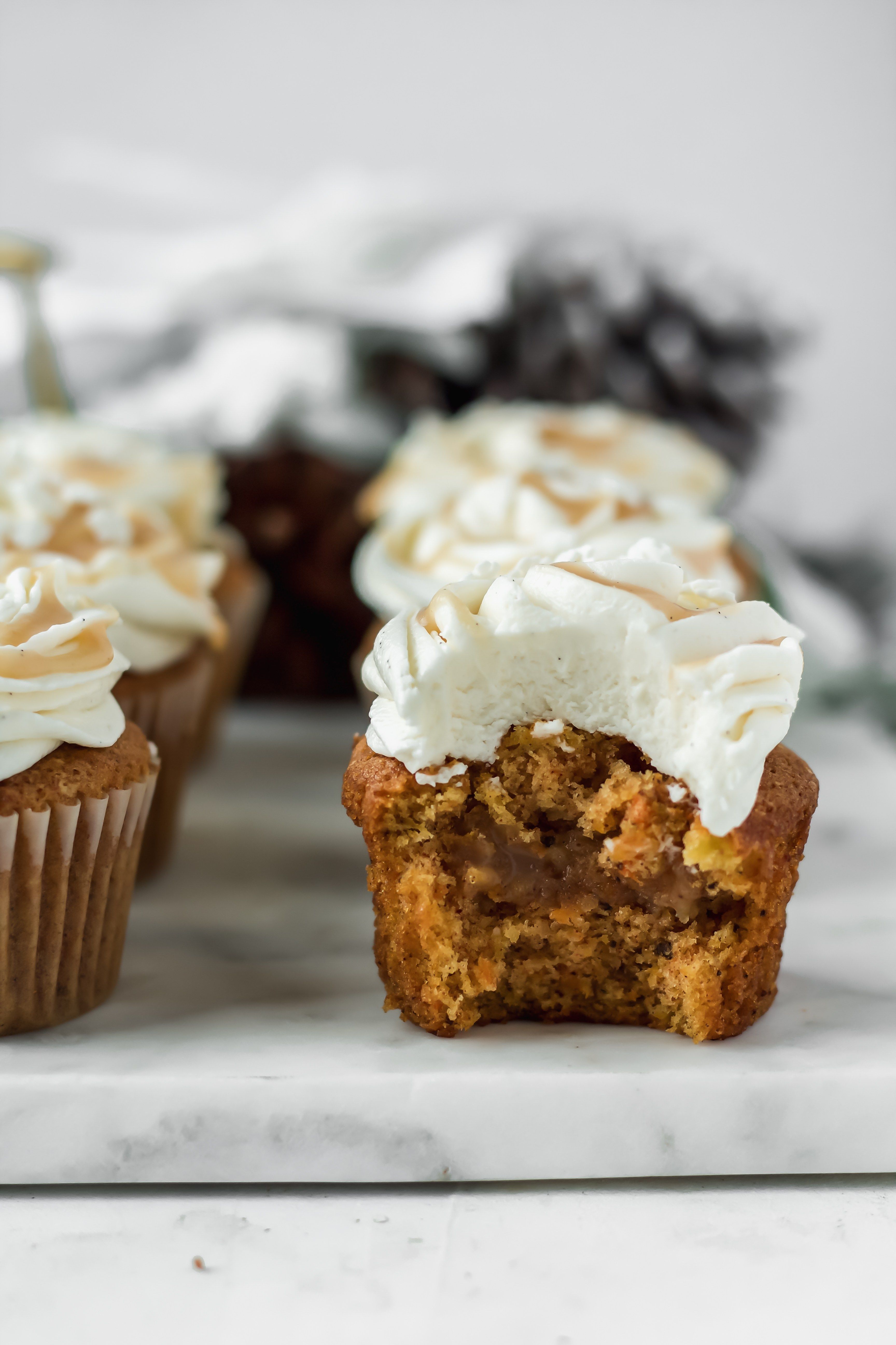 Carrot Cake Cupcakes with Maple Caramel Filling Recipe | The Feedfeed