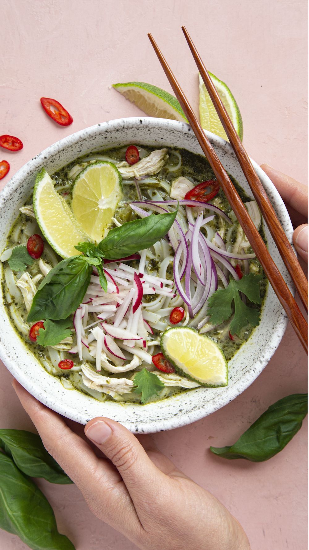 How to Make Thai Style Green Curry with Chicken and Noodles | Video ...