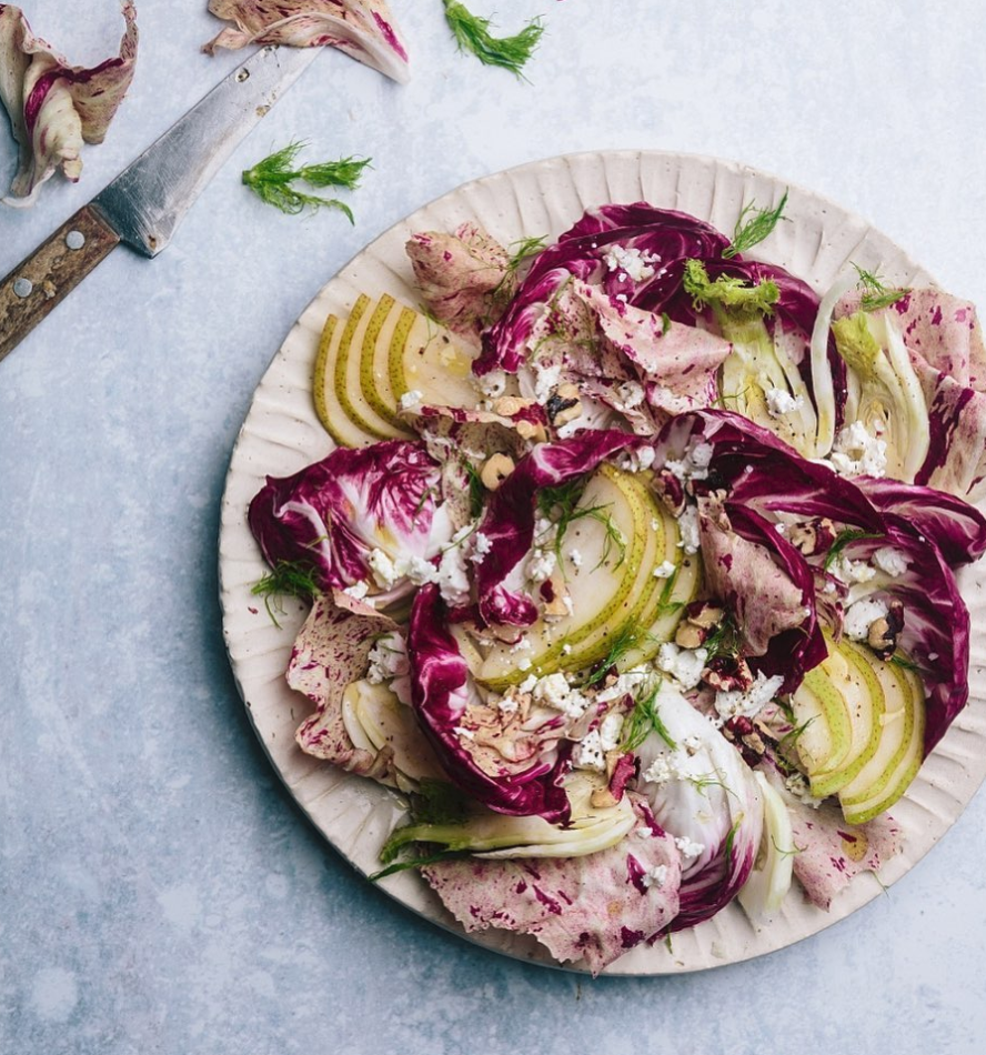 Radicchio, Fennel Salad with Goat Cheese Recipe | The Feedfeed