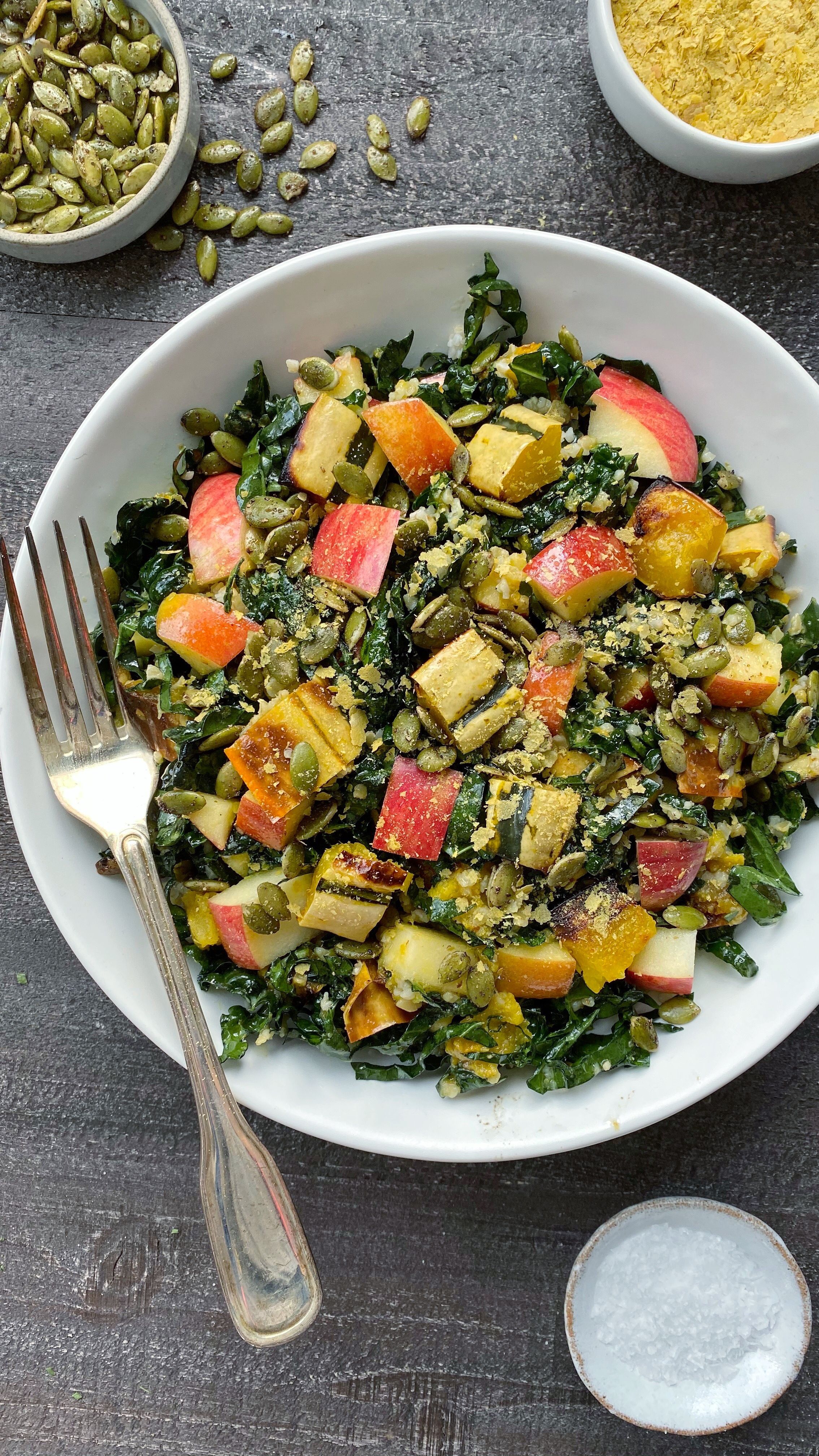 Kale Tabbouleh with Delicata Squash and Apples Recipe The Feedfeed