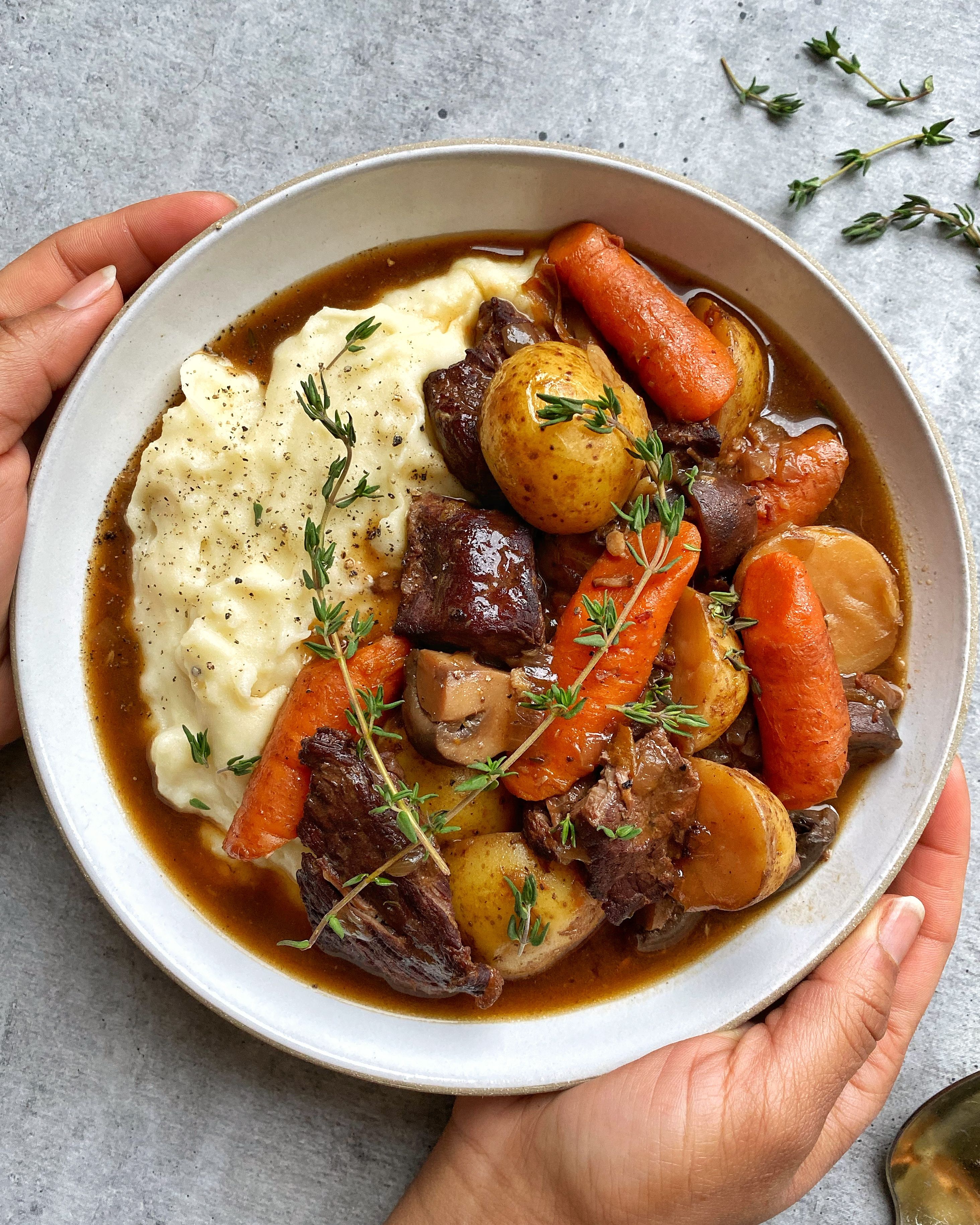 Red Wine Braised Beef Stew With Potatoes And Carrots By Thefeedfeed red-wine-braised-beef-stew-with-potatoes-and-carrots-by-thefeedfeed