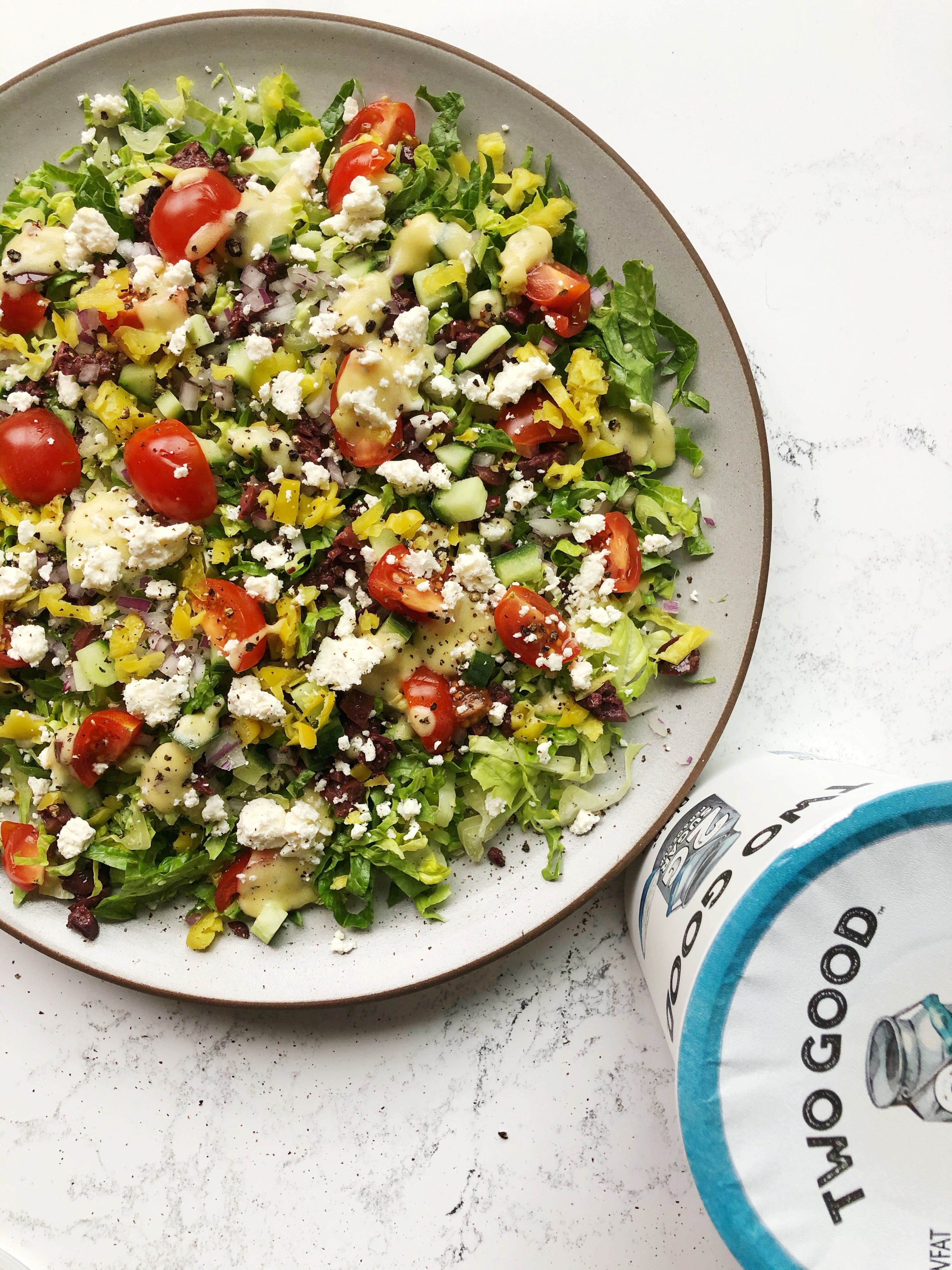 Greek Salad with Creamy Yogurt Dressing | The Feedfeed
