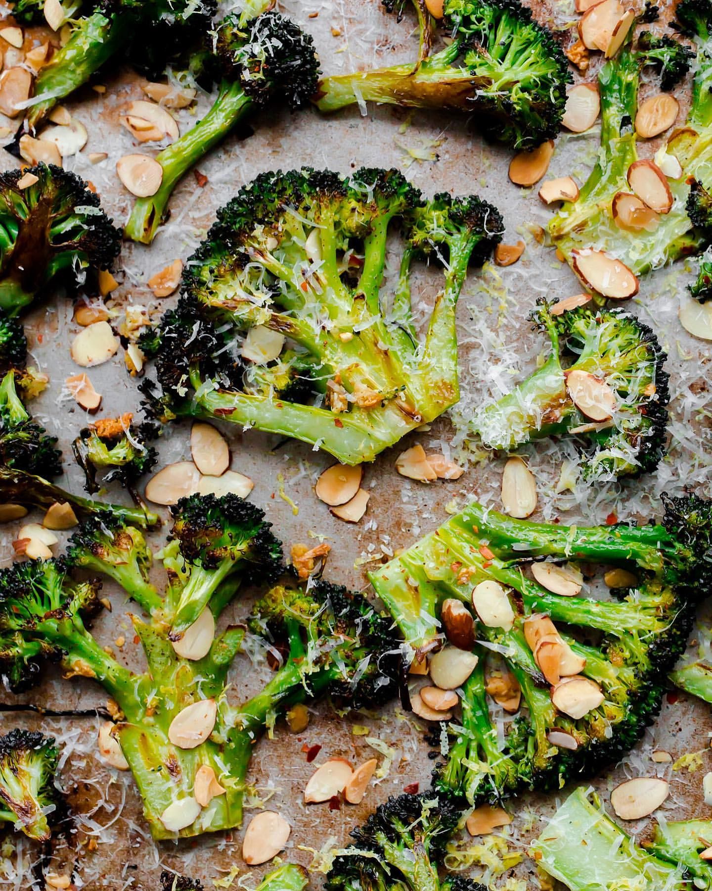 Almond, Lemon and Pecorino Roasted Broccoli by abeautifulplate | Quick ...