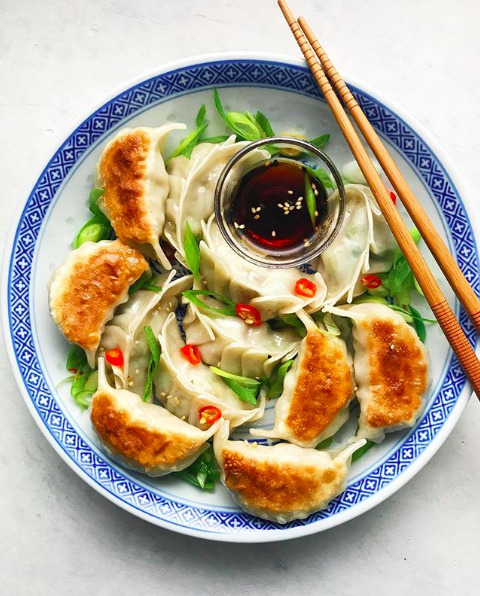 Pork Cabbage Scallion Potstickers Recipe By Lucia Lee The Feedfeed