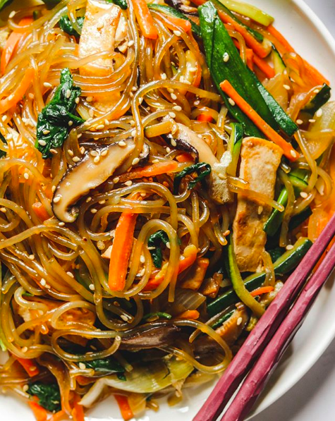 Korean Stir Fried Glass Noodles Recipe | The Feedfeed
