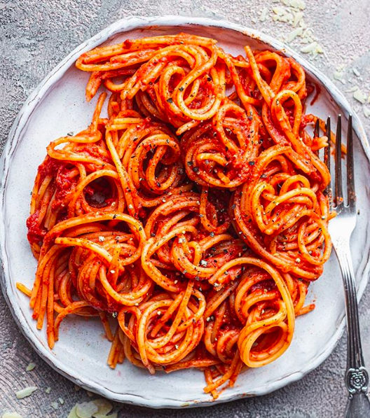 Easy Spaghetti Recipe In Creamy Tomato Sauce