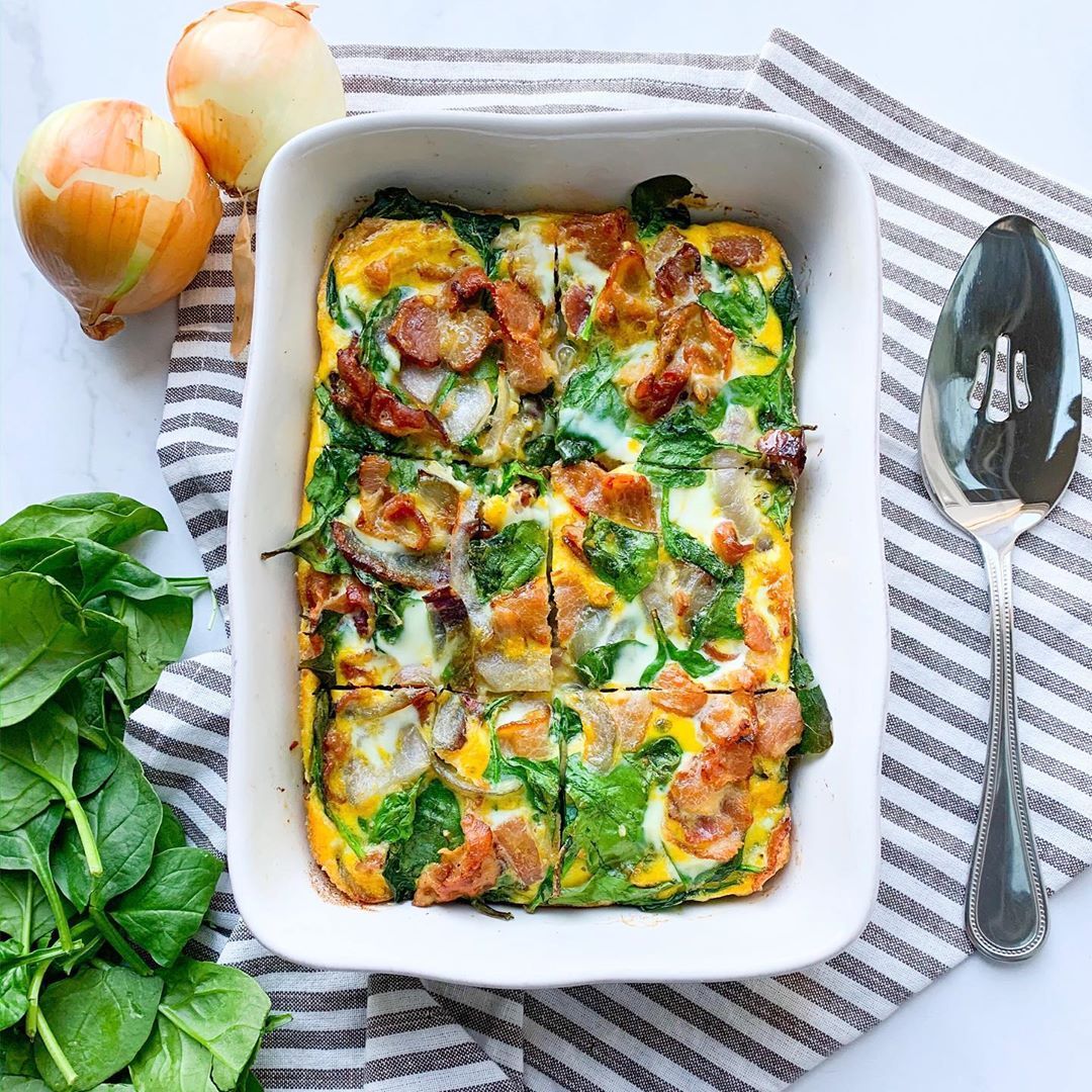 Breakfast Casserole with Spinach and Sweet Potato Recipe | The Feedfeed