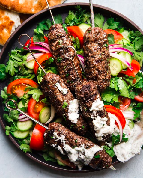 Beef Kebobs with Tzatziki Recipe | The Feedfeed