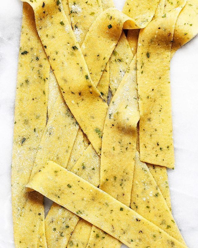 Homemade Fresh Herb Pasta Recipe The Feedfeed