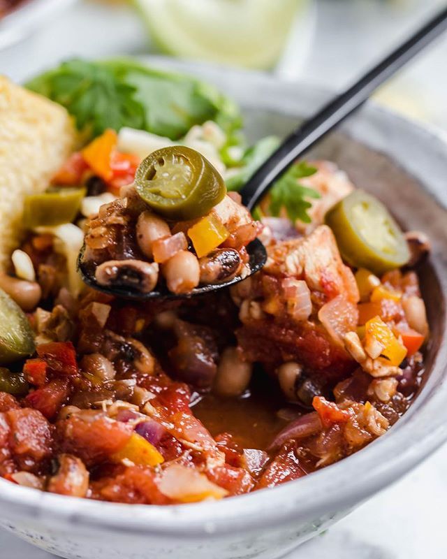 Black Eyed Peas Chili with Chicken Recipe The Feedfeed