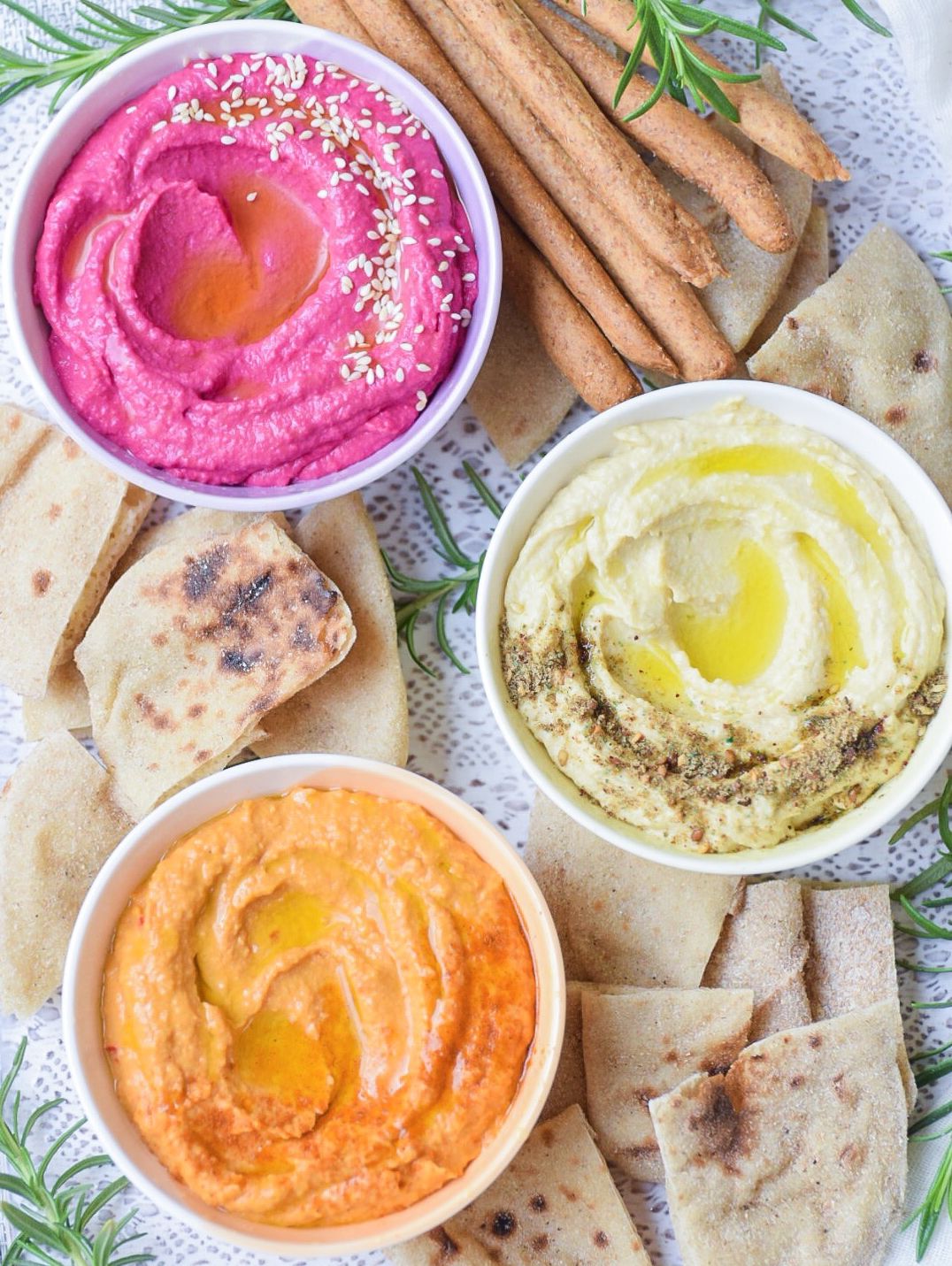 Hummus 3 Ways Recipe | The Feedfeed