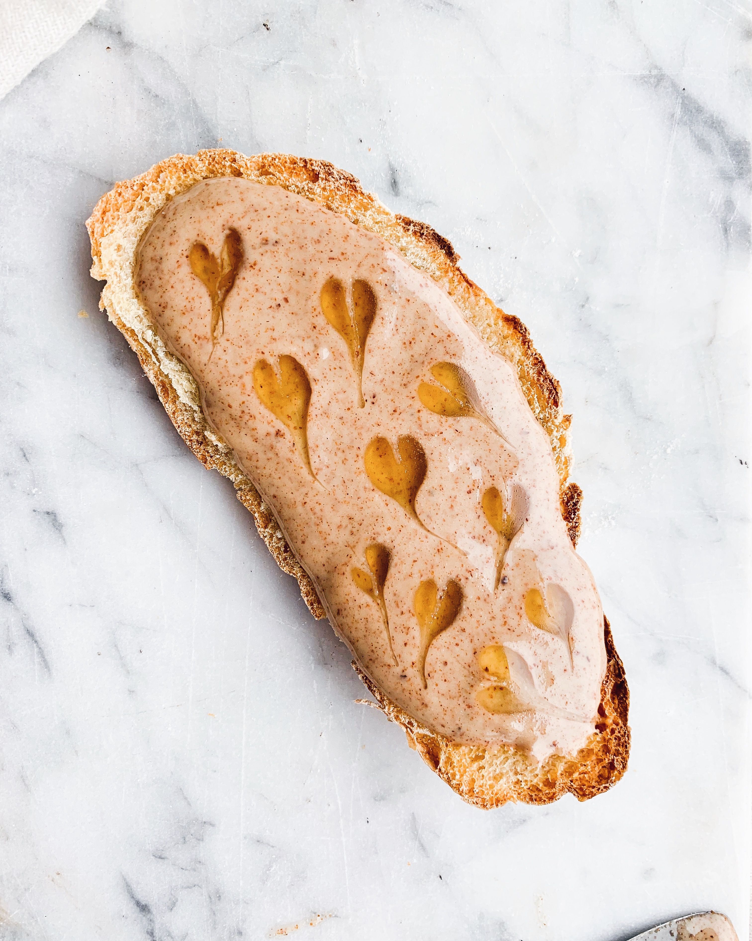 Almond Butter and Honey Hearts Toast by bethbierema Quick & Easy