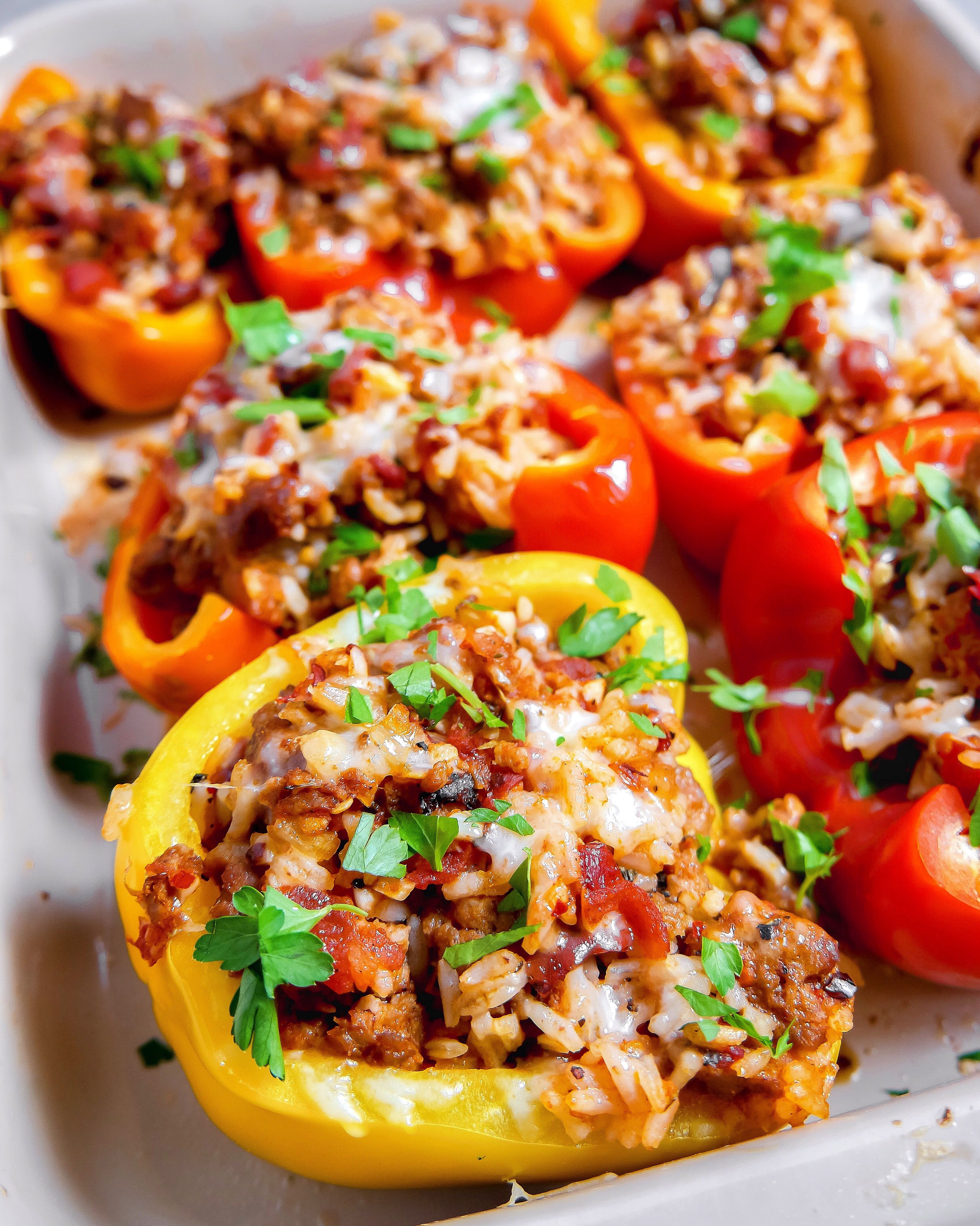 Hot Italian Sausage Stuffed Peppers Recipe By Stephanie The Feedfeed,What Temp To Cook Chicken Breast In Oven
