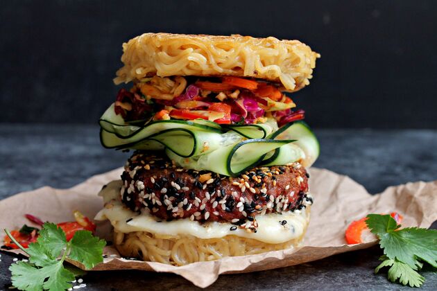 Teriyaki Steak Sushi Burger - The Flavor Bender