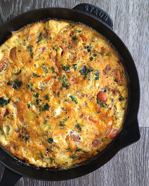 Chorizo and Veggie Frittata Recipe | The Feedfeed