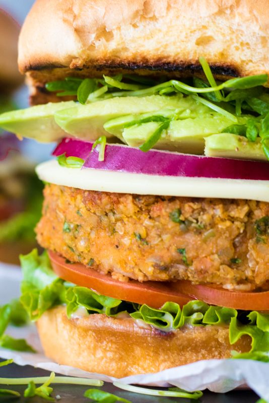 Spiced Sweet Potato Veggie Burgers by eatingbyelaine | Quick & Easy ...