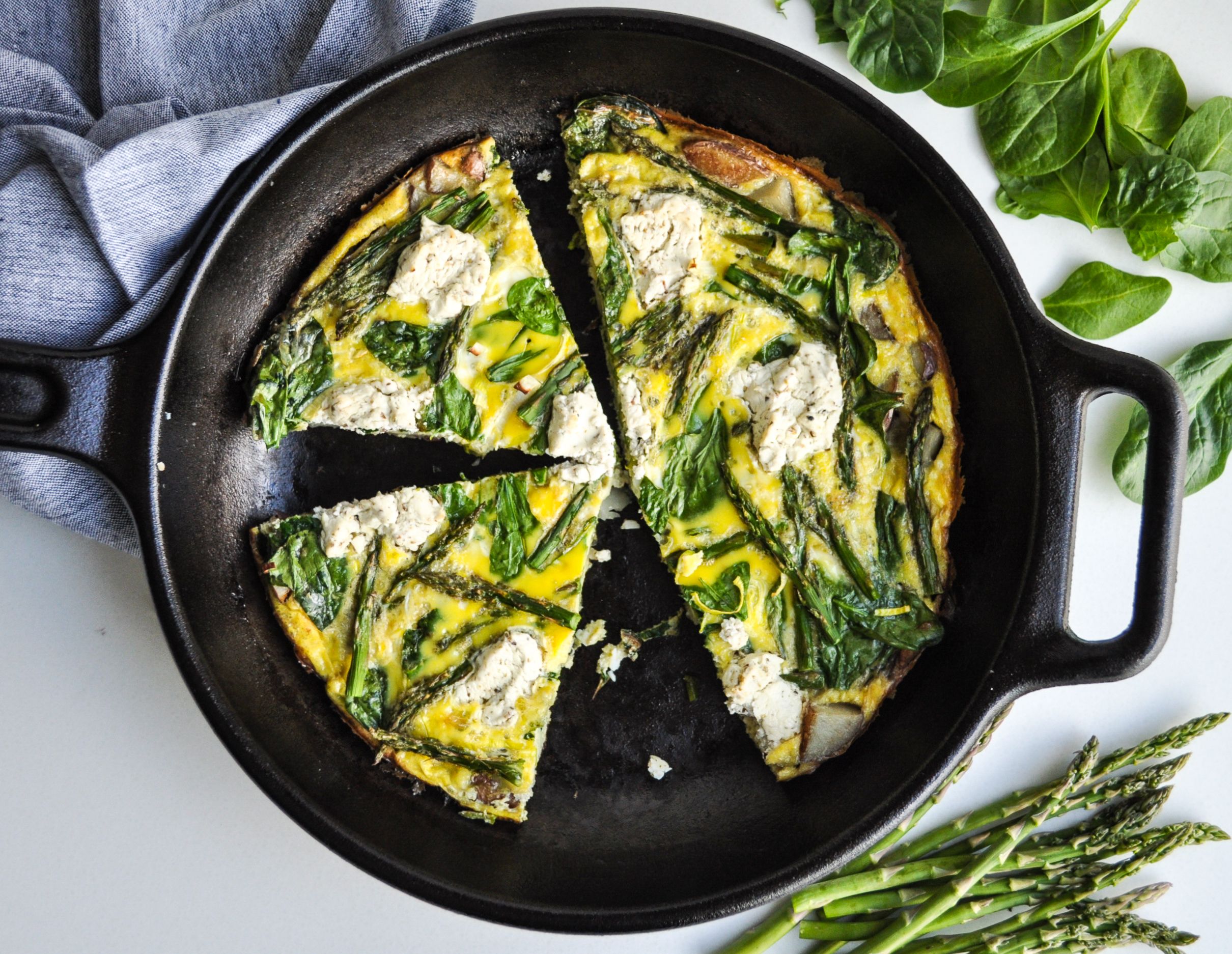 Goat Cheese and Spring Vegetable Frittata The Feedfeed