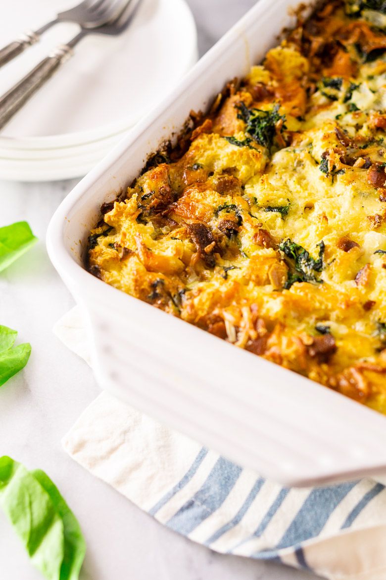 Gruyere Spinach and Bacon Casserole Recipe The Feedfeed